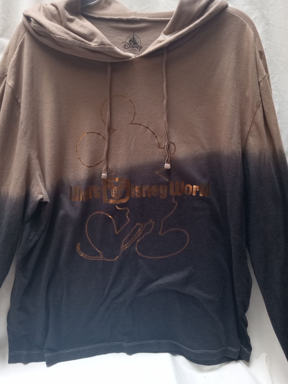 Disney Parks Belle Of The Ball Bronze Mickey Hoodie in Brown and Black